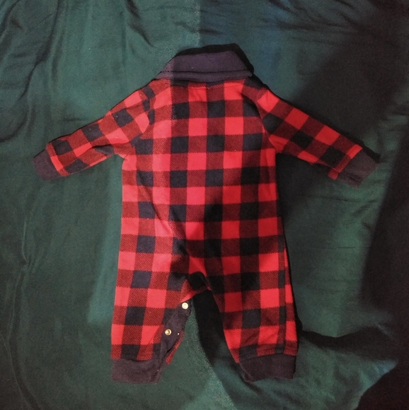 Baby Plaid jumpsuit one-piece - Picture 2 of 4
